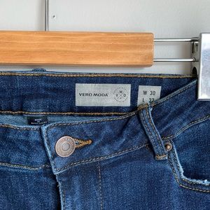 Vera Moda - dark demin cropped jeans - 30